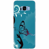 Husa silicon pentru Samsung S8 Plus, Blue Butterfly