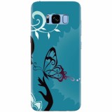 Husa silicon pentru Samsung S8, Blue Butterfly