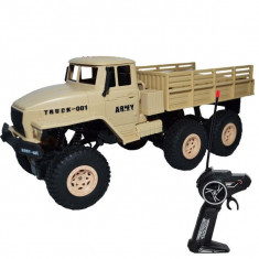 Masina cu telecomanda RC, Camion militar cu suspensii, acumulator reincarcabil 31x12,5x13 cm foto
