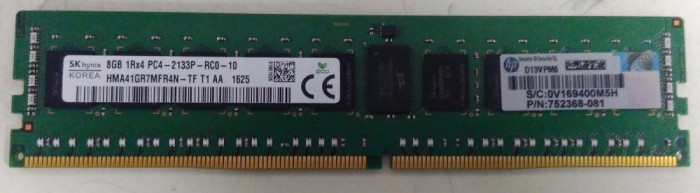 Memorie server DDR4 8GB 2RX8 PC4-2133P-RE0-11 762200-081 774171-001