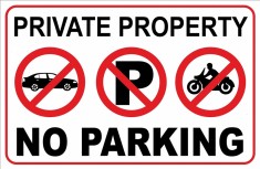 Private property no parking foto