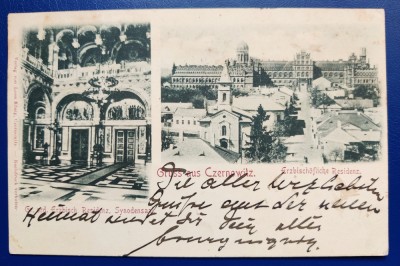 1898 Cernauti Gruss aus Czernowitz clasica circulata timbru intact - Leon Konig foto