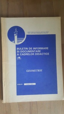 Buletin de informare si documentare a cadrelor didactice Geometrie foto