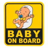 Autocolant Auto, decorativ, bebeluș la bord, sticker, multicolor, 18x20 cm