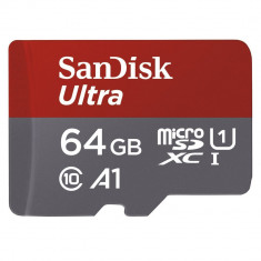 Card de memorie SanDisk, XC UHS-I class10 Micro-SD, 64 GB, Negru foto