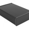 Carcasă aluminiu neagră cu panou 191x280x66mm