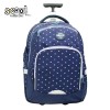 Ghiozdan Trolley Urban HEARTS S-COOL, 46x34x20 cm, Fete 6-11 Ani, Poliester Impermeabil, Compartimente Multiple, Roti, Maner Retractabil