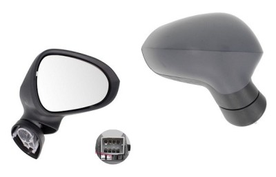 Oglinda exterioara Seat Ibiza (6j), 04.2008-04.2012; Ibiza (6j), 04.2012-, Dreapta, reglare electrica; grunduita; incalzita; geam convex; cromat; 5 p foto