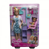 BARBIE CARIERE SET MOBILIER CU PAPUSA DOCTOR STOMATOLOG BLONDA, Mattel