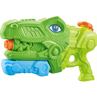 Pistol cu Apa pentru Copii, Rezervor, Pentru Piscina/Plaja, Flippy, 6ani+, Tiranozaur, 3 duze, Verde, 1440ML foto