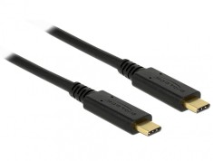 Cablu USB 3.1 Gen2 Tip C la tip C T-T 0.5m 5A E-Marker, Delock 85529