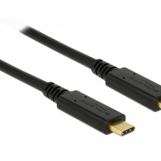 Cablu USB 3.1 Gen2 Tip C la tip C T-T 0.5m 5A E-Marker, Delock 85529