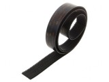 Bandă arici acril neagră 25mm x 1m