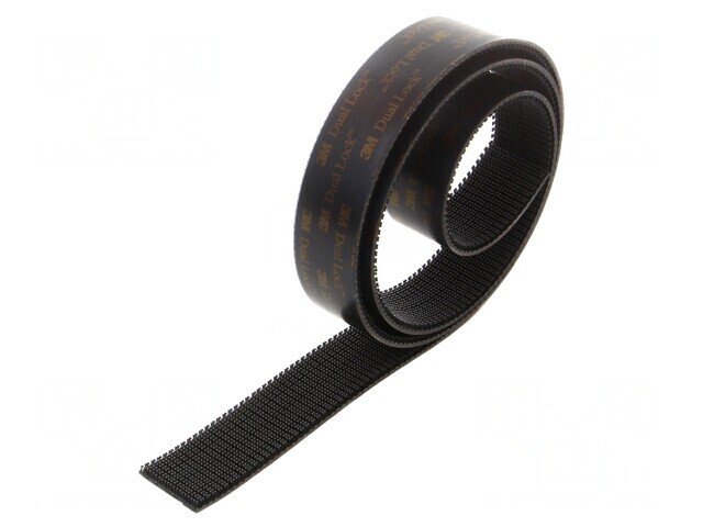 Bandă arici acril neagră 25mm x 1m