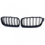 Grila cu fante duble pentru performanta, neagra lucioasa, potrivita pentru BMW Seria 3 F30 F31 2011-2019 Performance AutoTuning