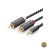 Cablu Audio 3.5mm - 2 x RCA UGREEN AV102 2m Negru