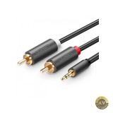 Cablu Audio 3.5mm - 2 x RCA UGREEN AV102 2m Negru