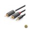 Cablu Audio 3.5mm - 2 x RCA UGREEN AV102 2m Negru
