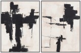 Cumpara ieftin Set 2 tablouri abstract canvas pictura ulei 2 x 90 x 120 cm