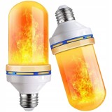 Cumpara ieftin Set 2 becuri LED alb cald 15 x 6 cm, E27, 9W, efect flacara vie, 3 moduri iluminare, 1300-1800K, IP44, iluminat decorativ ambiental