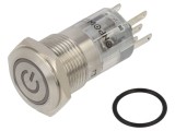 Comutator anti-vandalism SPDT, LED, IP67