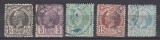 ROMANIA 1885/1887 LP 42 REGELE CAROL I VULTURI HARTIE ALBA SERIE STAMPILATA