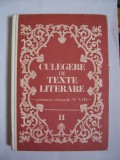 Culegere de texte literare pentru clasele V-VIII , VOL 2 , Vasile Teodorescu, Clasa 5, Limba Romana