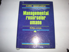 Managementul resurselor umane - Aurel Manolescu foto