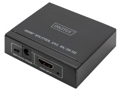 Splitter HDMI 1.4 cu intrare DC și soclu HDMI - neagră foto
