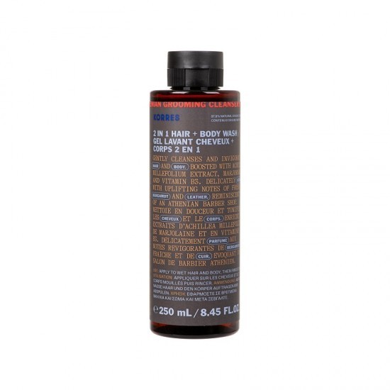 Șampon și gel de duș 2 &icirc;n 1 Korres Athenian Grooming pentru bărbați, 250 ml