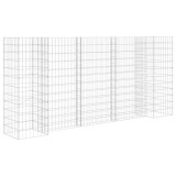 Cumpara ieftin Jardiniera gabion in forma de H, sarma otel, 260 x 40 x 120 cm