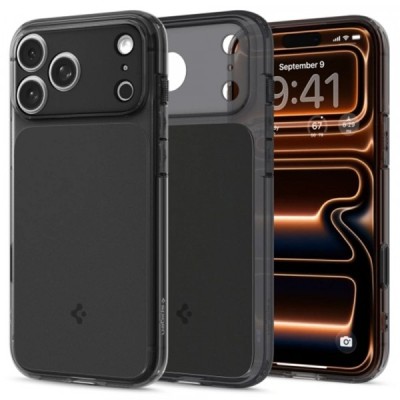 Husa MagSafe pentru Apple iPhone 17 Pro Max, Spigen, Ultra Hybrid T, Neagra Mata foto