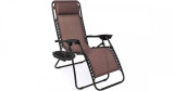 Scaun MatMay Zero Gravity Chair cu suport de pahare cadou #brown