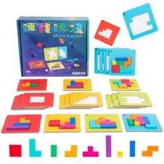 Joc Interactiv, Cyrax, Tip Puzzle, din Lemn, +3 Ani, 128 Piese, 15 x 17 x 3.5 cm, Multicolor