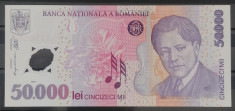 Romania, 50000 Lei 2001, George Enescu, polimer, necirculata foto