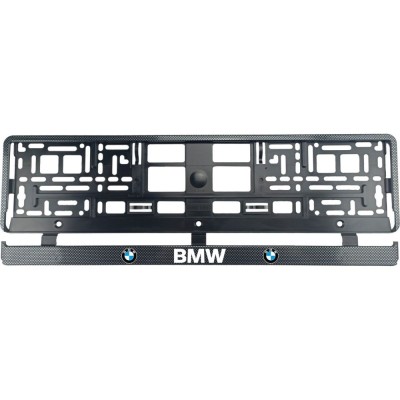 Set 2 bucati, suport numar inmatriculare Carbon, BMW foto