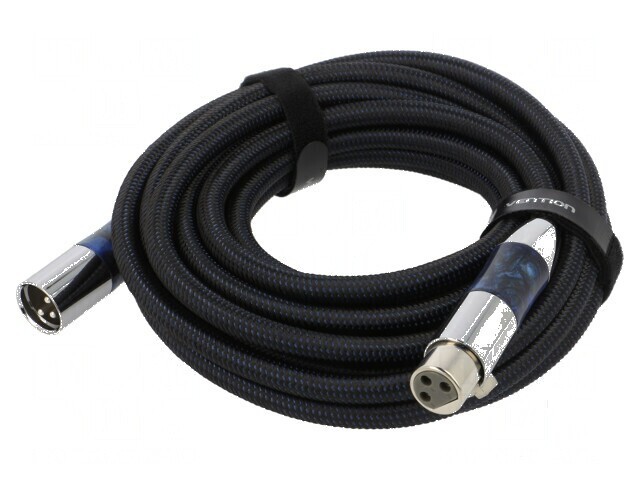 Cablu XLR 3pin 5m negru