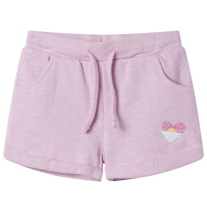 Pantaloni pentru copii cu șnur, lila combinat, 104 10970