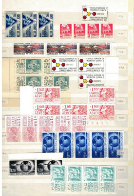 Mexic - Clasor cu aprox. 700 timbre neuzate foto