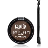 Delia Cosmetics Eyebrow Expert pomadă pentru spr&acirc;ncene culoare Dark Brown 4 g