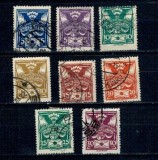 Cehoslovacia 1920 - Uzuale, porumbei, serie stampilata