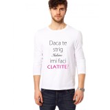 Bluza alba, barbati, Iubire - XL