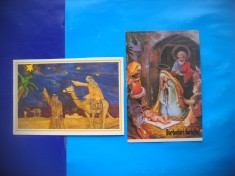 HOPCT LOT 1924 FELICITARE-CRACIUN/AN NOU-2 CARTI POSTALE-NECIRCULATE
