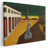 Tablou pictura Piata de Giorgio de Chirico 2150 Tablou canvas pe panza CU RAMA 40x60 cm