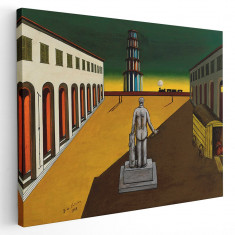 Tablou pictura Piata de Giorgio de Chirico 2150 Tablou canvas pe panza CU RAMA 60x80 cm