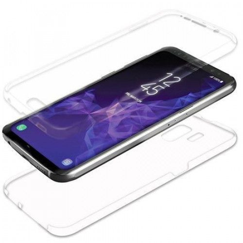 Husa de protectie Full TPU 360 fata + spate pentru Samsung Galaxy S9 transparent
