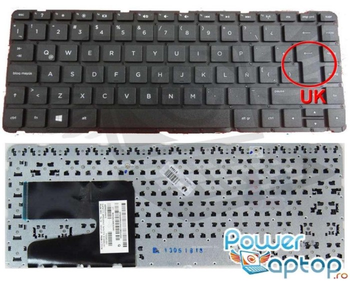 Tastatura HP Pavilion 14 layout UK fara rama enter mare, Pavilion 14E 14 E layout UK fara rama enter mare