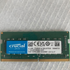 Memorie Laptop Crucial 8Gb DDR4 2400Mhz CT8G4SFS824A CL17