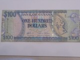 GUYANA - 100 $ - NE DATATA - VF - VEZI POZA VERSO
