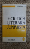 DAN MANUCA- CRITICA LITERARA JUNIMISTA 1864-1885